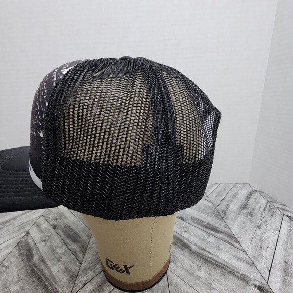 Warroad Hockey Co Foam Hat Black White Mesh Back Snapback Adult Trucker Cap - Picture 8 of 16